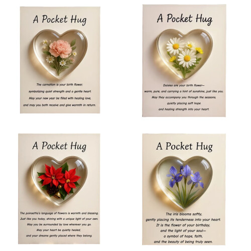 Valentine's Day Gift Card with Floral Pocket