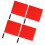 Red Handheld Flags for Racing and Outdoors 4 Pieces 1