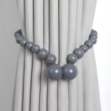 Magnetic Curtain Tieback Wooden Adjustable Strap 19.29 Inch