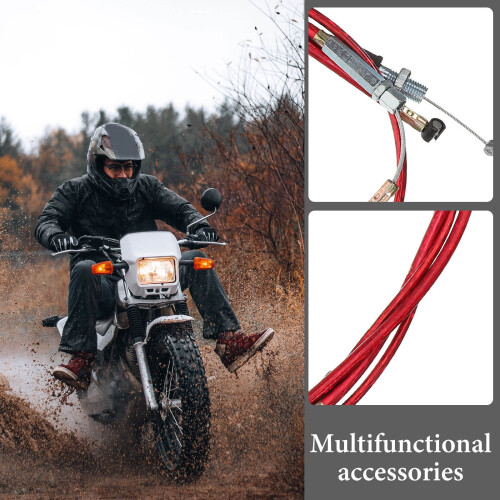 Supvox Throttle Cable Kit Red Plastic Steel 2 Set 2