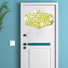 Gold Acrylic Mirror Wall Stickers for Kids Bedroom and