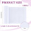 Rectangle Non-Woven Felt Fabric White Smoke 240x1mm 3m Roll 2