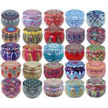 Candle Tins Round DIY Containers with Lids 10 or 20 pcs