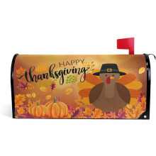 Thanksgiving Turkey Pumpkin Magnetic Mailbox Cover 18x21