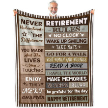 Grey Throw Blanket 50x60 inches for Retirement Gifts