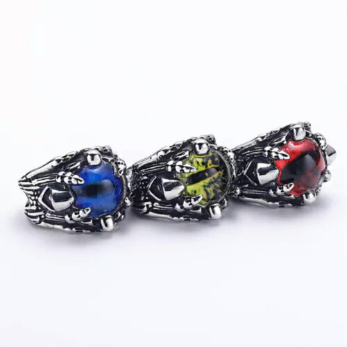 Dark Wizard Ghost Eye Ring Stainless Steel Men Size 7-13 1