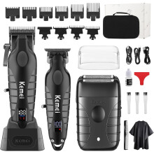 KEMEI Cordless Hair Clippers for Men Rechargeable Kit