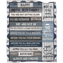 Coperta per il 90 compleanno, 76x101 cm (30x40 pollici)