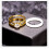 Women's Stainless Steel and Ceramic Wedding Ring with Cubic 3