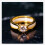Women's Stainless Steel and Ceramic Wedding Ring with Cubic 5
