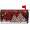Christmas Tree Snowflake Magnetic Mailbox Cover Red White 1