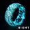 Glow-in-the-Dark Ring Unisex Size 6 Black Blue 1