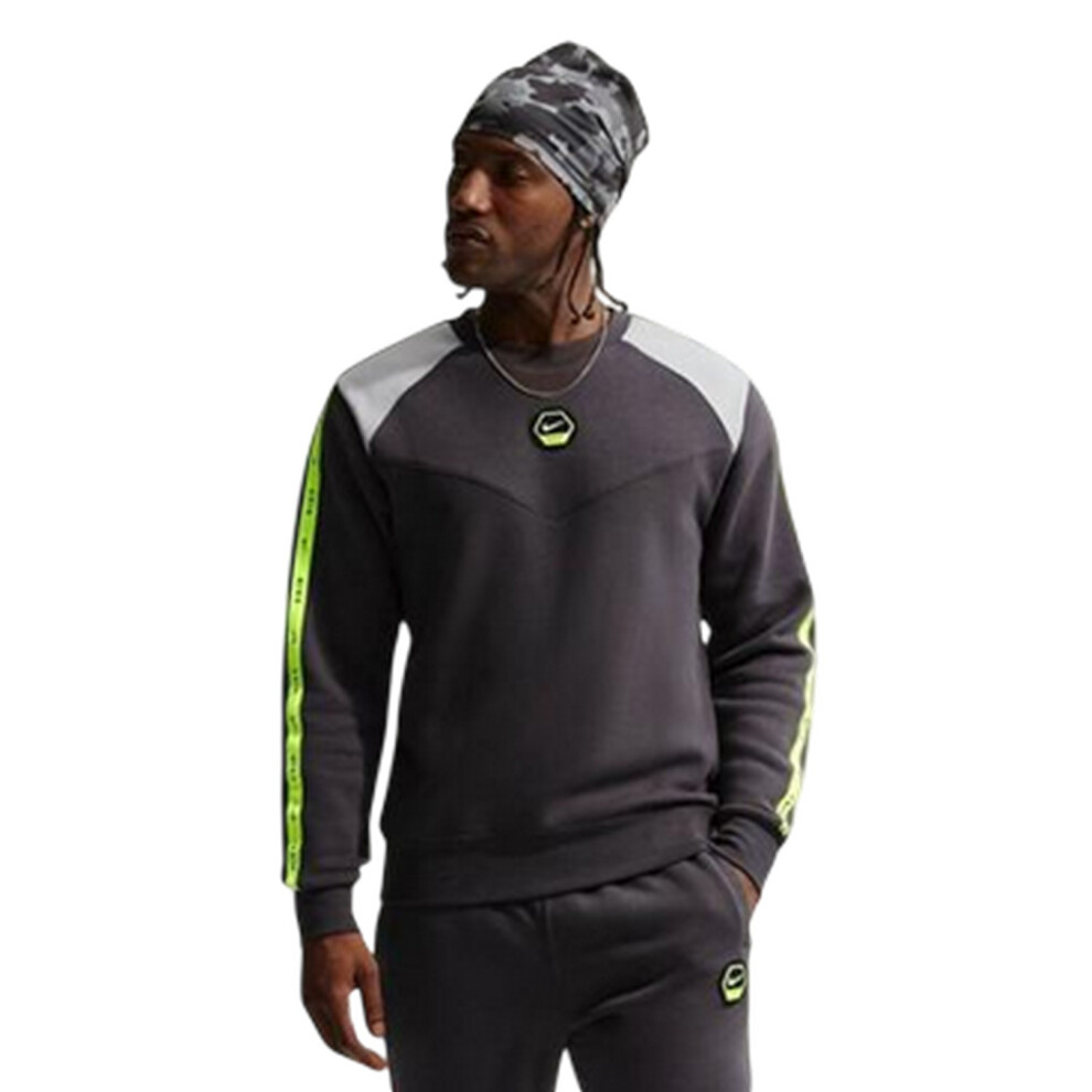 Nike (Xl, Grey) Mens City Side Logo Crew Neck Sweatshirt