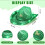 Cowboy Hat LED Green Shamrocks 1 Piece 6