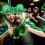 Cowboy Hat LED Green Shamrocks 1 Piece 8