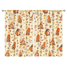 Fall Kitchen Curtains Pumpkin Theme 2 Pack 52x84 Inch