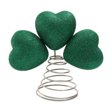 St Patrick's Day Glitter Shamrock Tree Topper 3D Green