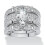 Sterling Silver Marquise CZ Ring Set 3 Pieces 1