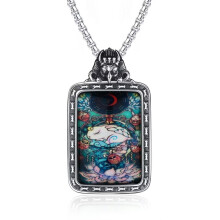 Men's Stainless Steel Zodiac Rabbit Pendant Necklace