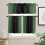 Kitchen Curtains Set Dark Sage Green Black Ombre 3-Piece 2