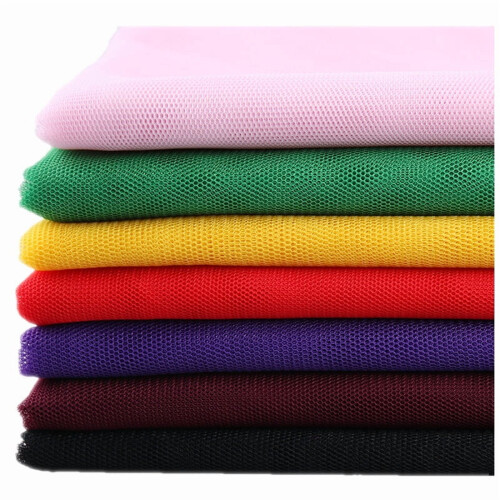 Mesh Fabric Breathable Polyester Tulle 39x63 in Light Pink 2