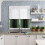 Kitchen Curtains Set Dark Sage Green Black Ombre 3-Piece 6