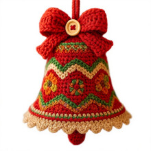 Crochet Christmas Bell Ornament Kit Beginner