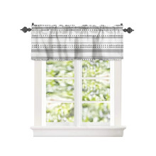 Bohemian Triangle Plaid Window Valance Rod Pocket 42x12in