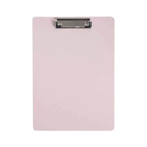 Plastic Clipboard with Low-Profile Metal Clip A5 Pink