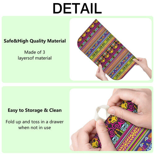 Boho diskmatta 45x61 cm tjock mikrofiber blommig 2