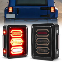 Red LED Tail Lights Assembly for 2007-2018 Jeep Wrangler JK