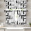 Beige and Orange Abstract Kitchen Curtains Set with Valance 1