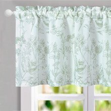 Rod Pocket Valance Curtain Green Bramble Pattern 1 Panel