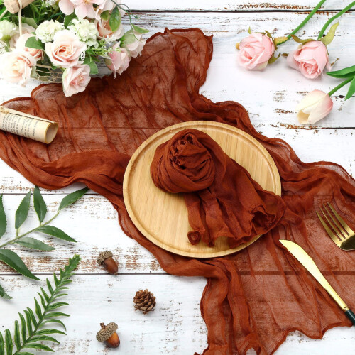 Boho Crinkle Cloth Napkins Polyester 51x51cm