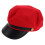 Supvox piros barett sapka brit stílusú PU unisex 7