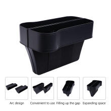 Car Storage Box Auto Bin Console Black 2 Pcs