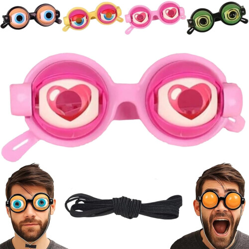 Funny Props Glasses Blinking Crazy Eyes with Strap