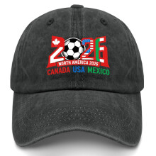 World Soccer Tournament Baseball Hat Black Adjustable