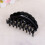 Hair Clips Black Plastic Claw Shape Non-Slip 2-Pack 1
