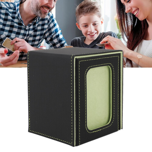 PU Leather Card Deck Box Double Layer Lemon Green 120 Cards 1