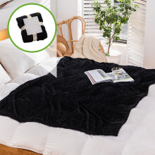 Flannel Throw Blanket Coral Fleece 1.5x1m