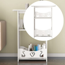 Wooden Bedside Table with Shelf 1PC