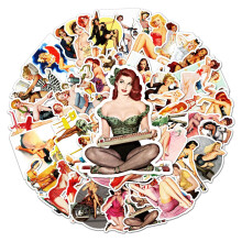 Retro Poster Girl Stickers Pack Vintage Pin-Up 50