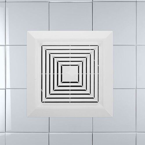Bathroom Fan Cover Square Vent White Plastic Ceiling