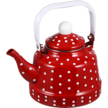Gooseneck Kettle Enamel Teapot for Family and Friends