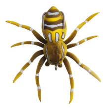 Spider-Shape Soft Fishing Lure Yellow 1 Pack