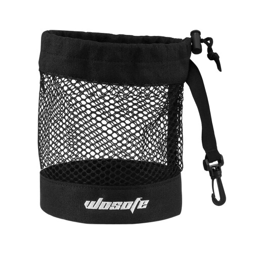 Golf Ball Pouch Mesh Lightweight Black Medium 2