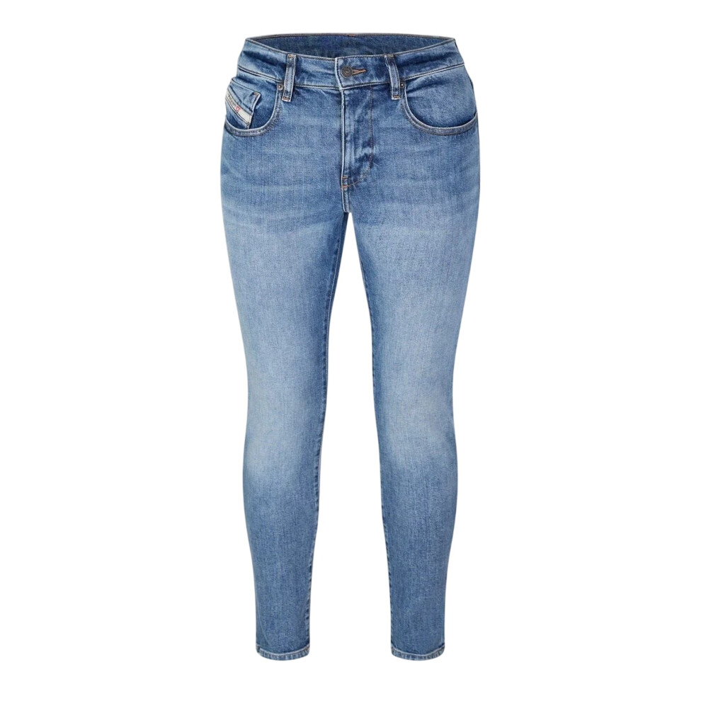 Diesel (29R, Light Blue) Mens 2019 D-Strukt Slim Jeans