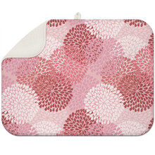 Bohemian floral dish drying mat 18x24 inch microfiber