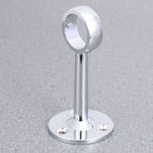 Wardrobe Rail Holder Zinc Alloy Silver 1 Pack 3.5x1.9x1.9